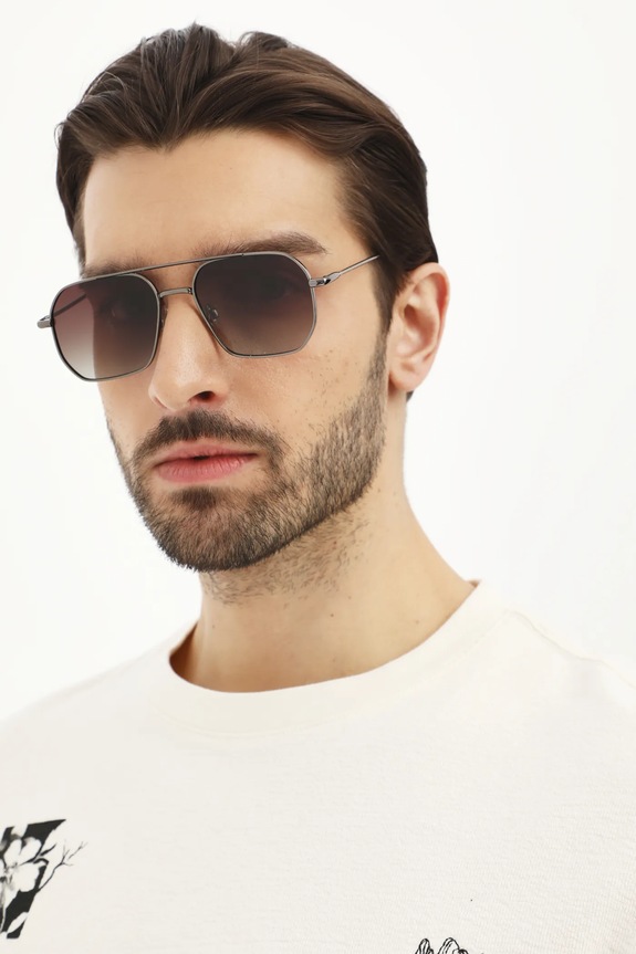 Okulary przeciwsłoneczne męskie z polaryzacją kolor brązowy gradientowa brązowy RS25-OKM902