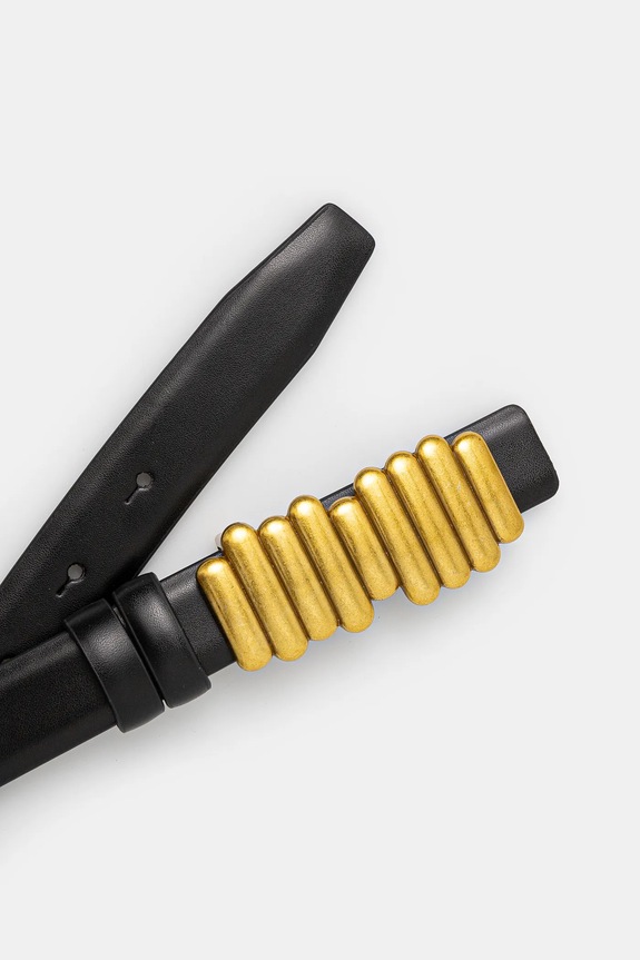 Pasek damski z ozdobną klamrą kolor czarny RS25.PAD505 czarny RS25