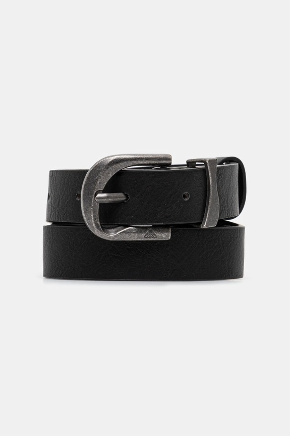 Pasek damski z imitacji skóry kolor czarny czarny RS25.PAD509