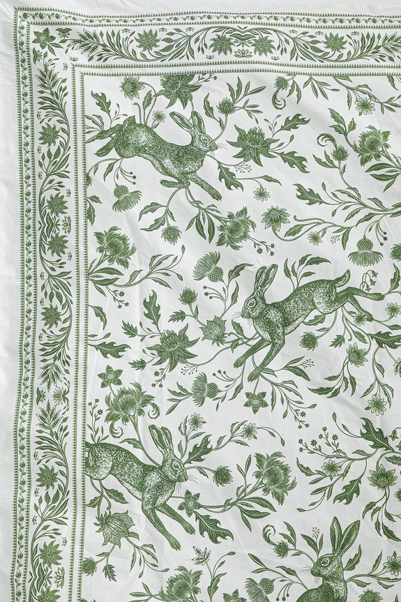 Sada bavlnených obliečok vzorované 160 x 200 cm zelená farba RS25.PCU500 zelená