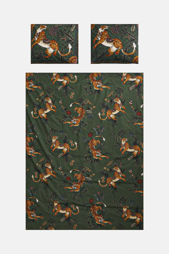 Komplet pościeli bawełnianej wzorzystej 160 x 200 cm kolor multicolor multicolor RS25.PCU800