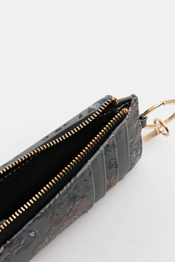 Etui na karty z imitacji skóry kolor zielony zielony RS25-PFD600