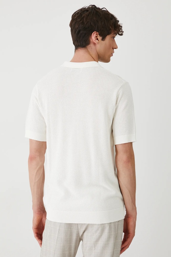 Oblečenie Polo tričko pánske s textúrou béžová farba RS25-POM905 béžová