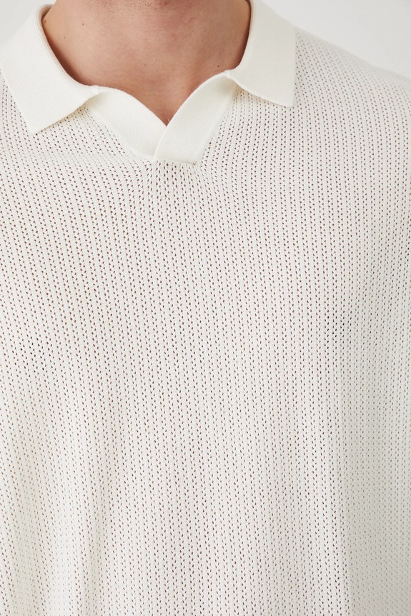 Polo tričko pánske s textúrou béžová farba RS25-POM905 béžová