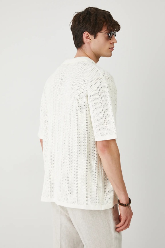 Oblečení Polo tričko pánské se strukturou béžová barva RS25-POM909 béžová