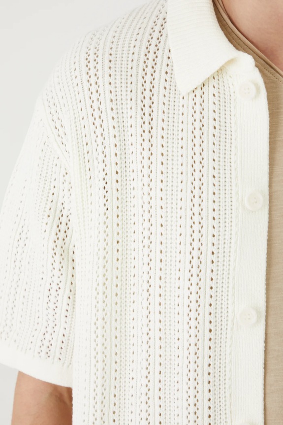 Polo tričko pánské se strukturou béžová barva RS25-POM909 béžová