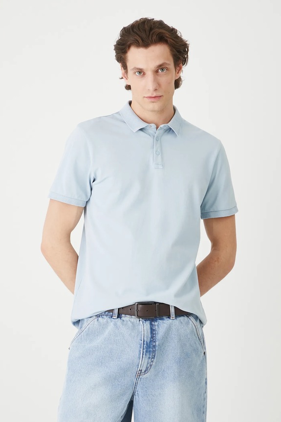 Medicine polo in cotone RS25-POMC02 blu RS25