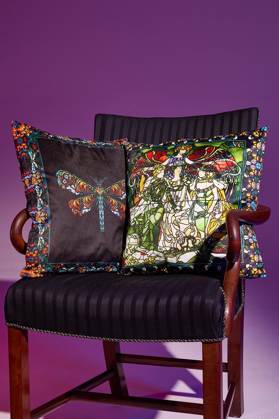 Poszewka dekoracyjna na poduszkę 45 x 45 cm z kolekcji Eviva L'arte kolor multicolor multicolor RS25.PSU250