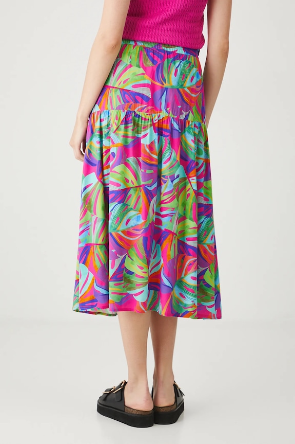 Oblečenie Sukňa midi vzorované viac farieb RS25-SDD090 viacfarebná