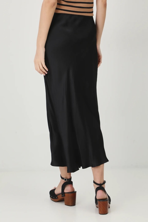 Oblečení Sukně dámská maxi, z viskózy černá barva RS25.SDD401 černá