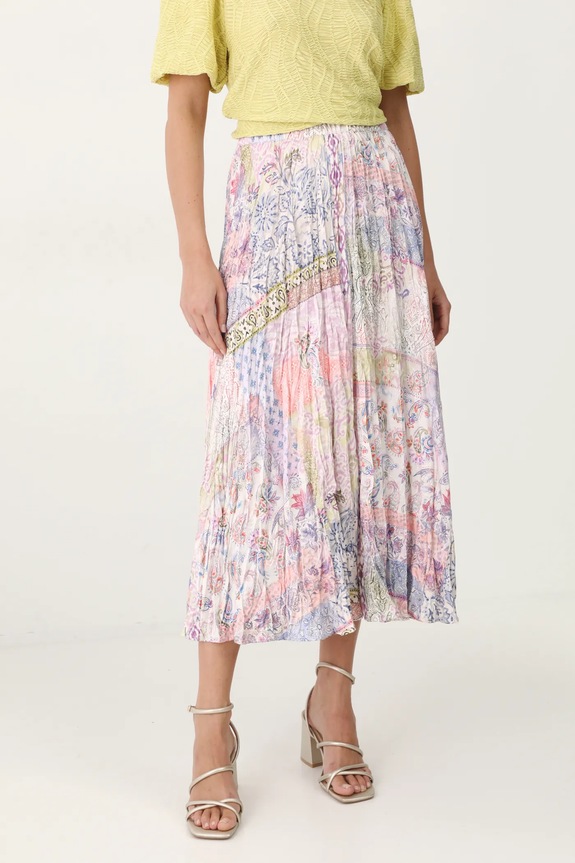 Spódnica damska maxi wzorzysta kolor multicolor RS25-SDD501 multicolor RS25