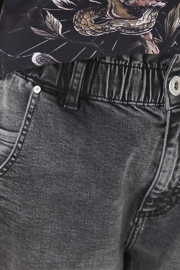 Jeansy damskie slouchy z efektem sprania kolor szary szary RS25.SJD402