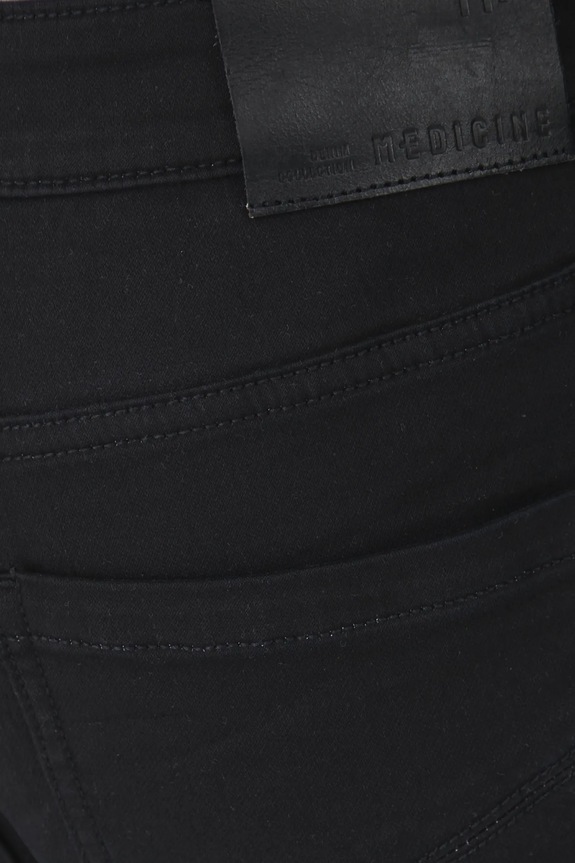 Jeansy męskie slim gładkie kolor czarny czarny RS25-SJM400