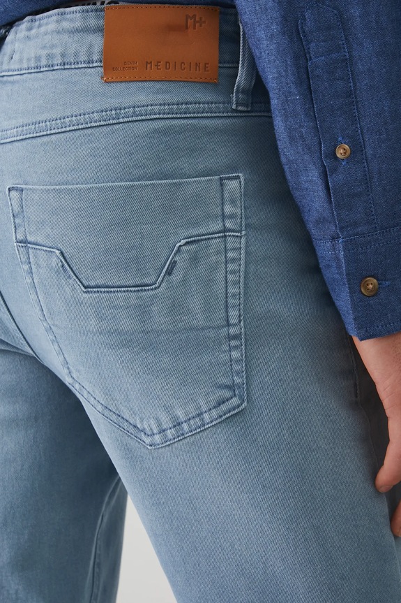 Rifle pánske slim modrá RS25-SJM700