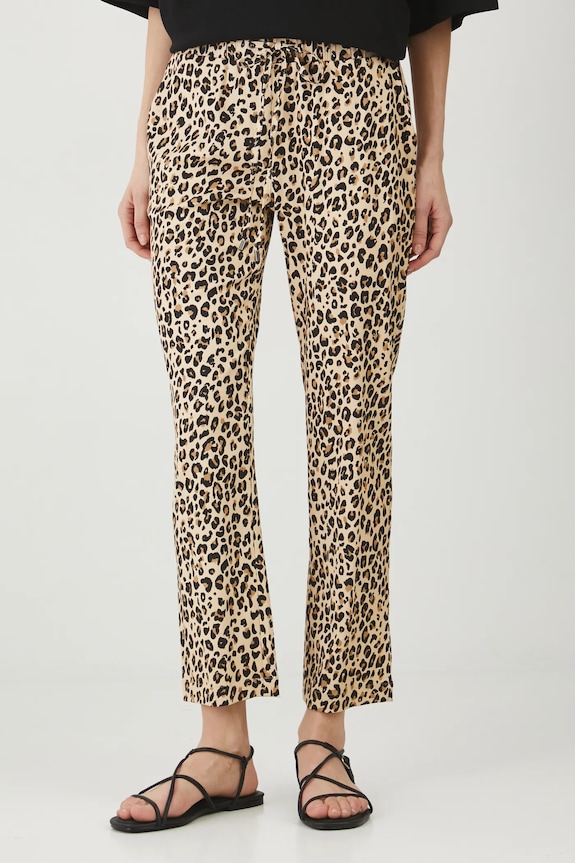 Spodnie damskie wzorzyste kolor beżowy RS25-SPD061 beżowy RS25