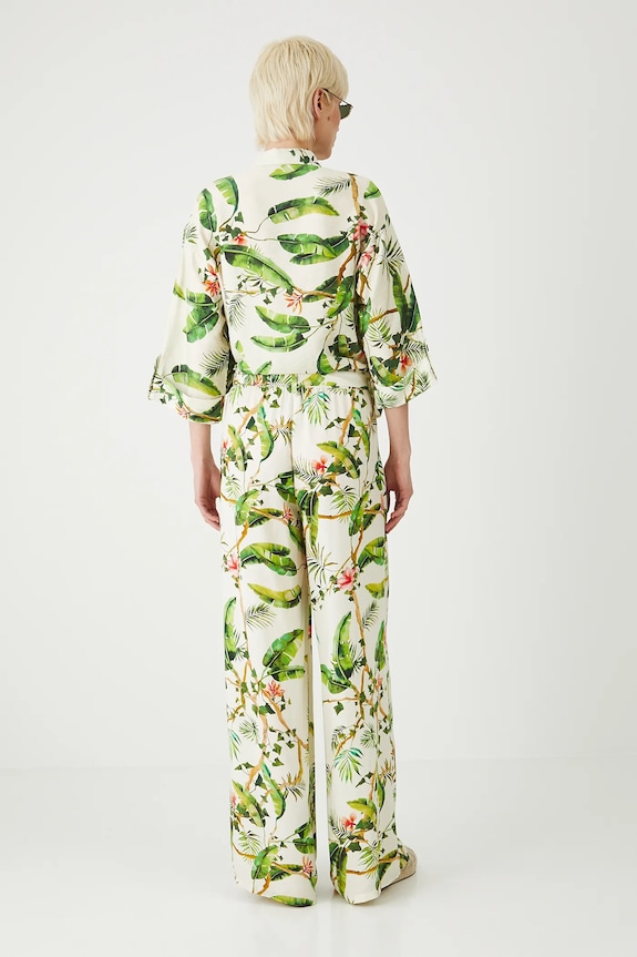Odzież Spodnie damskie wide leg z paskiem kolor beżowy RS25-SPD0B1 beżowy