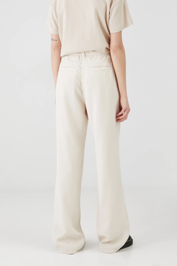 Odzież Spodnie damskie gładkie z lyocellu kolor beżowy RS25.SPD604 beżowy