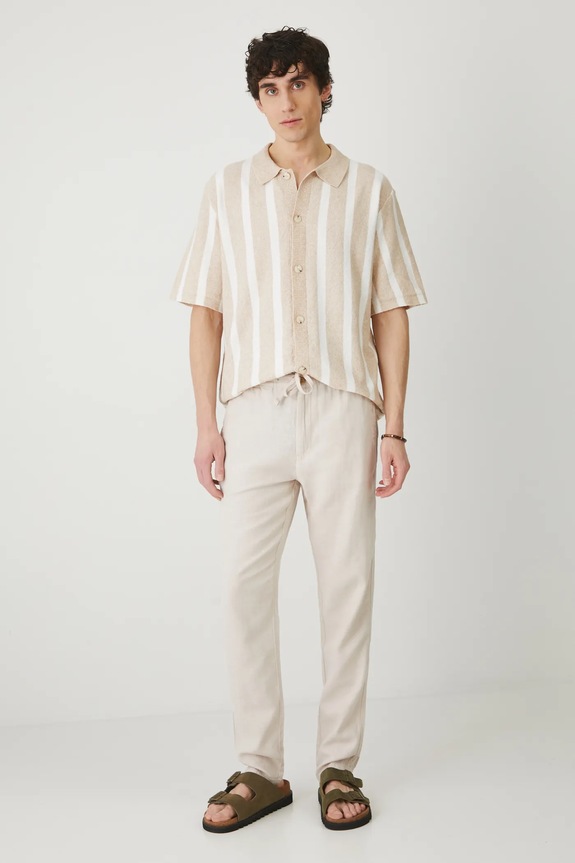 Medicine pantaloni in lino misto RS25-SPM081 beige RS25