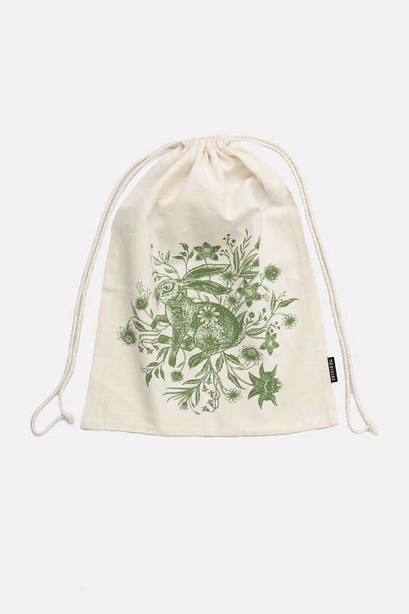 Kuchyňa a jedáleň Úložná taška z ľanovej zmesi s potlačou 30 x 40 cm béžová farba RS25.SRU501 béžová