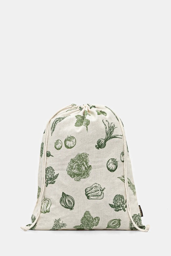 Worek do przechowywania z domieszką lnu wzorzysty 30 x 40 cm kolor zielony RS25-SRU502 zielony RS25