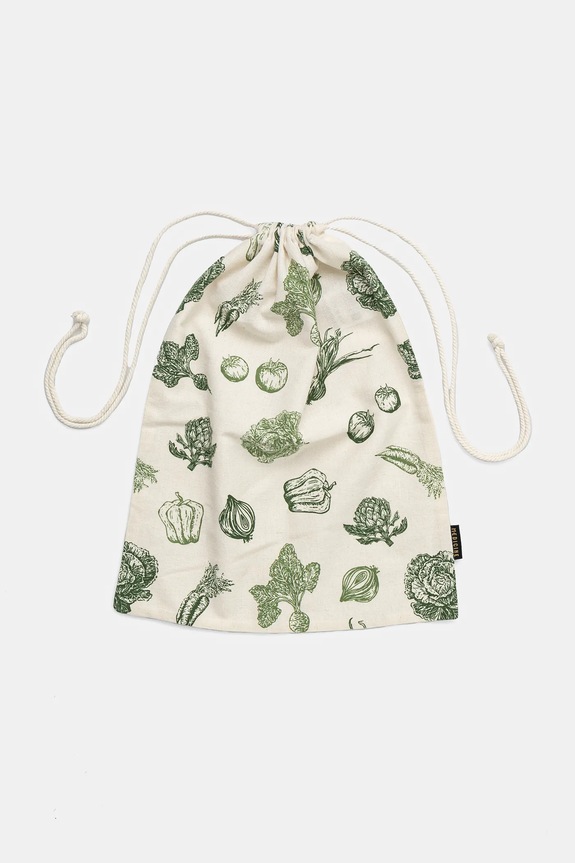 Kuchnia i jadalnia Worek do przechowywania z domieszką lnu wzorzysty 30 x 40 cm kolor zielony RS25-SRU502 zielony