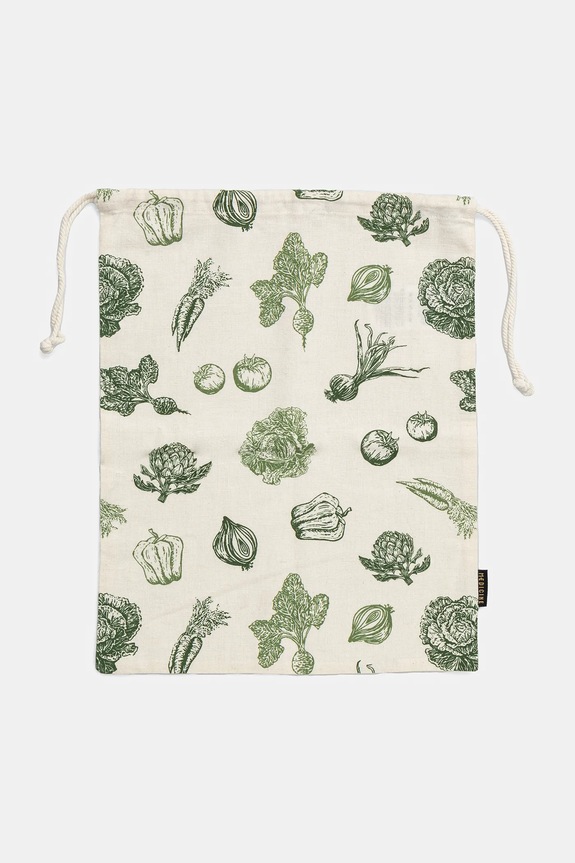 Worek do przechowywania z domieszką lnu wzorzysty 30 x 40 cm kolor zielony zielony RS25-SRU502