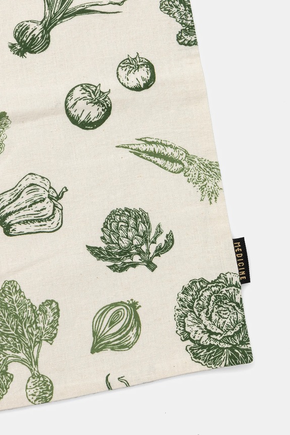 Worek do przechowywania z domieszką lnu wzorzysty 30 x 40 cm kolor zielony RS25-SRU502 zielony