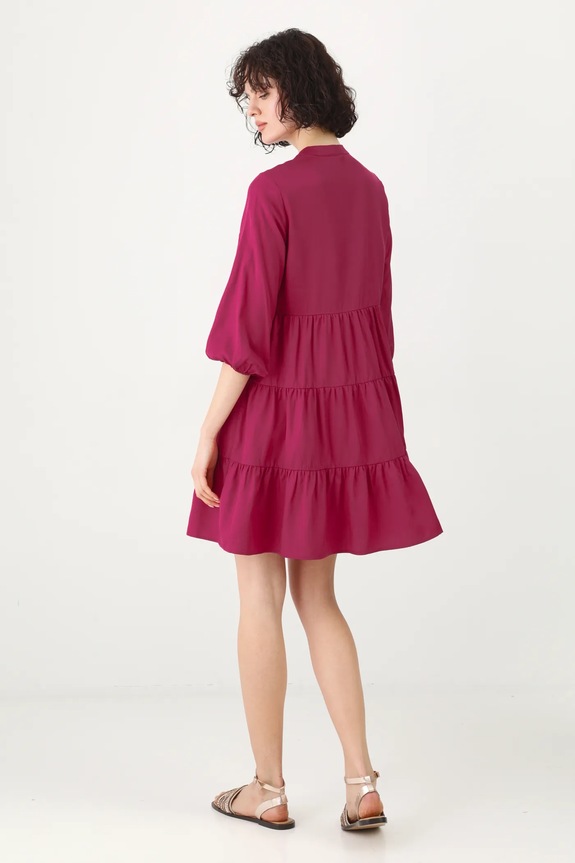 Sukienka damska mini z lyocellu kolor różowy RS25-SUD052 różowy RS25