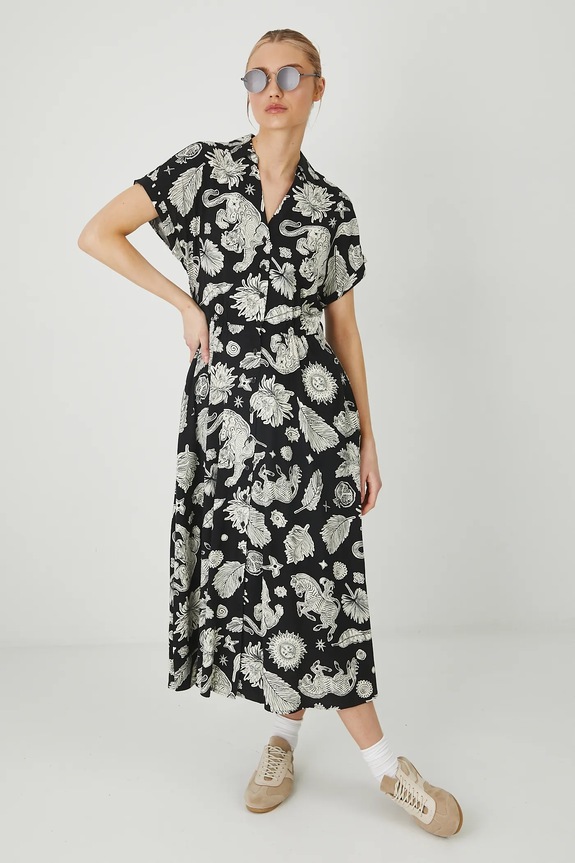 Φόρεμα Medicine RS25-SUD092 μαύρο RS25