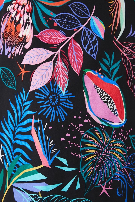 Βαμβακερό φόρεμα Medicine RS25-SUD093 μαύρο