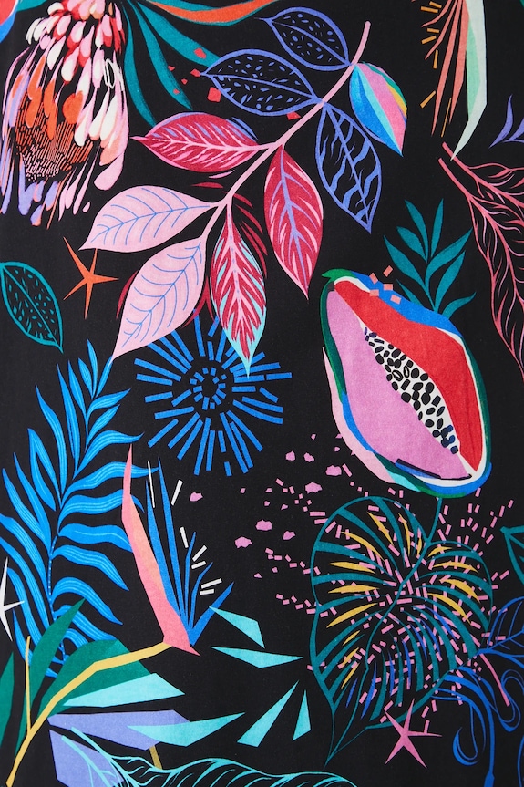 Βαμβακερό φόρεμα Medicine RS25-SUD093 μαύρο