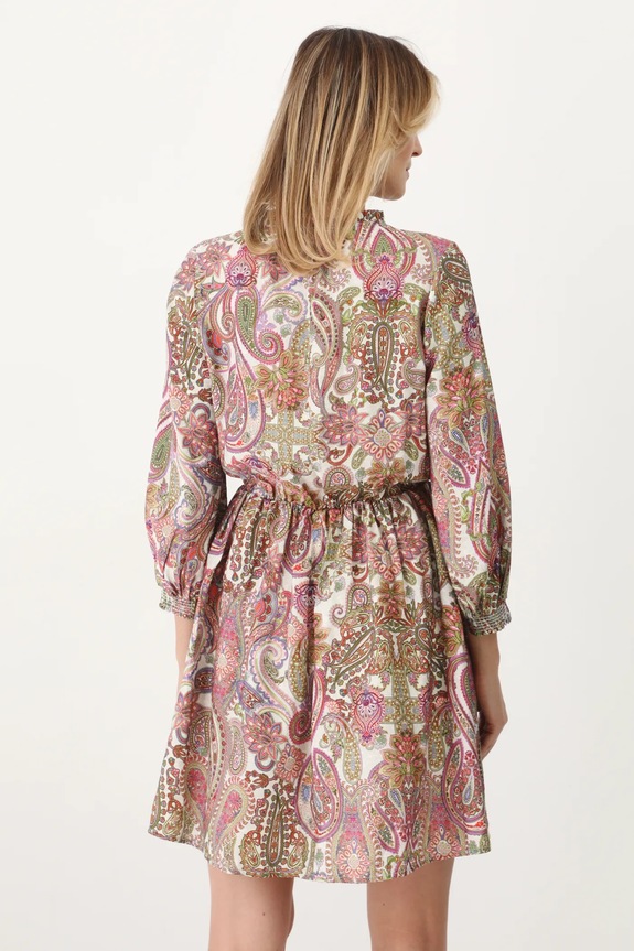 Oblečenie Šaty dámske mini z viskózy vzorované viac farieb RS25-SUD501 viacfarebná
