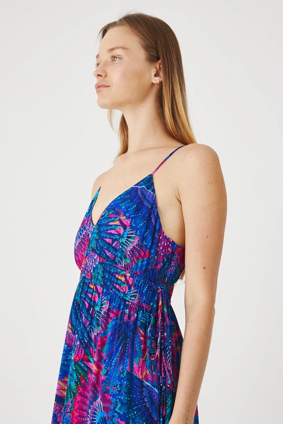 Šaty dámske viskózové midi viac farieb RS25-SUDA08 viacfarebná RS25