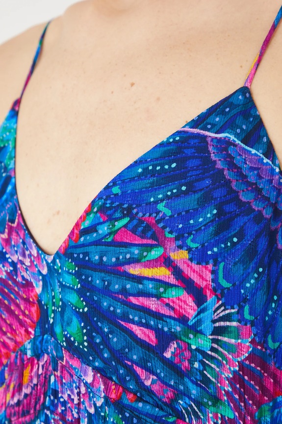 Šaty dámske viskózové midi viac farieb RS25-SUDA08 viacfarebná