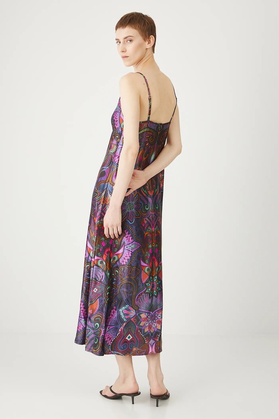 Oblečenie Šaty dámske midi vzorované RS25-SUDC02 viacfarebná