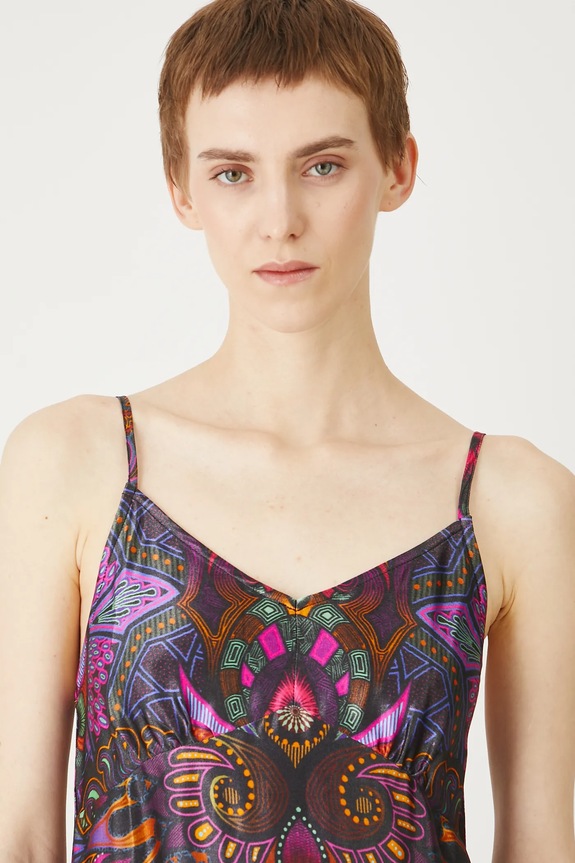 Šaty dámske midi vzorované viacfarebná RS25-SUDC02