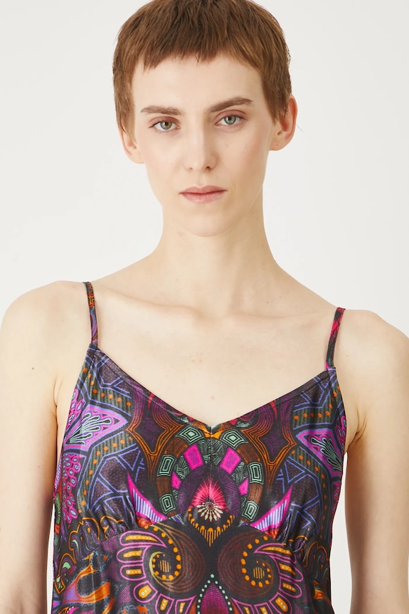 Šaty dámske midi vzorované viacfarebná RS25-SUDC02