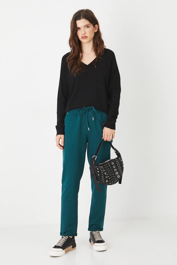 Sweter damski z wiskozą kolor czarny RS25-SWD010 czarny RS25