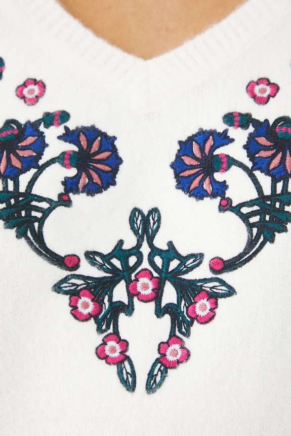 Sweter damski z kolekcji Eviva L'arte kolor beżowy RS25.SWD204 beżowy