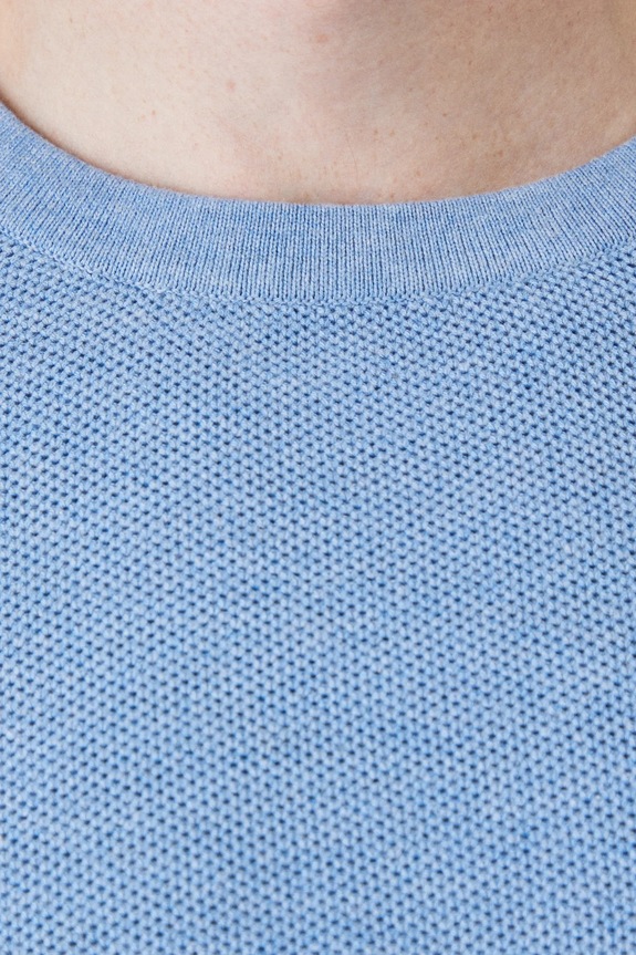 Sweter męski z fakturą kolor niebieski RS25-SWM020 niebieski