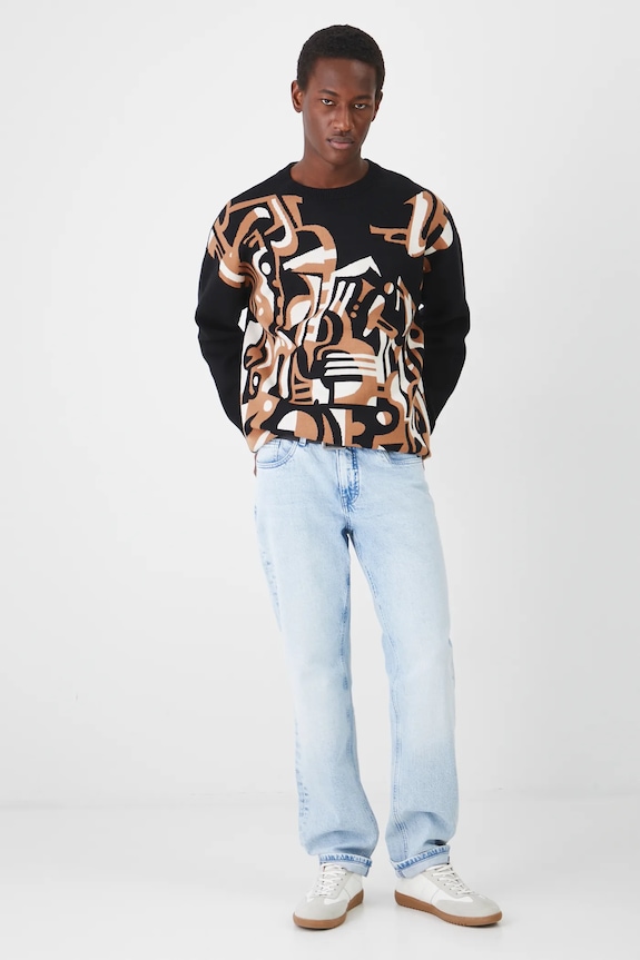 Sweter męski wzorzysty kolor multicolor RS25-SWM102 multicolor RS25