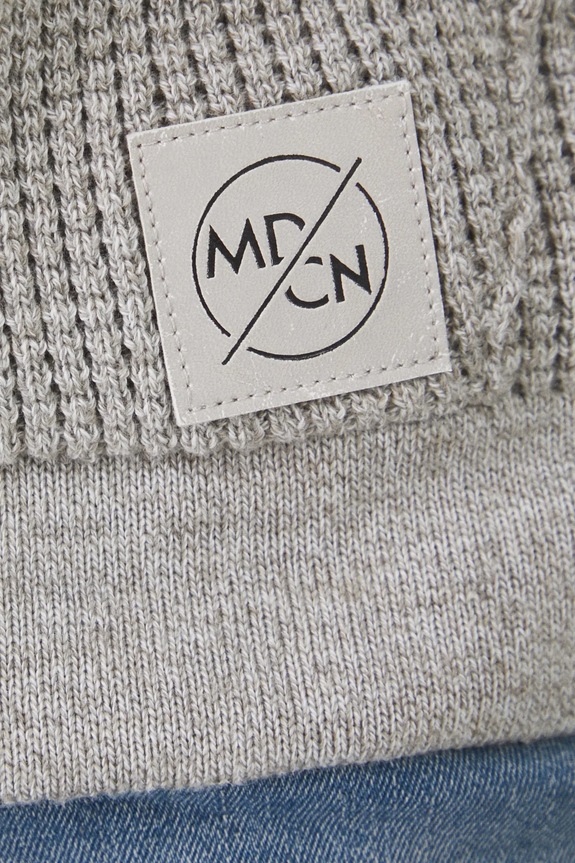 Sweter męski z kapturem melanżowy kolor beżowy RS25.SWM203 beżowy