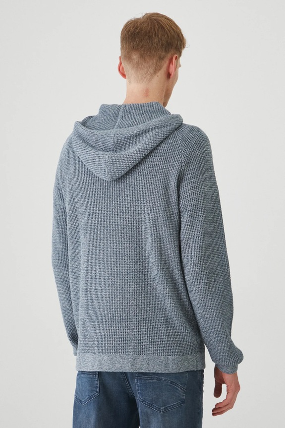 Odzież Sweter męski z kapturem melanżowy kolor niebieski RS25.SWM203 niebieski