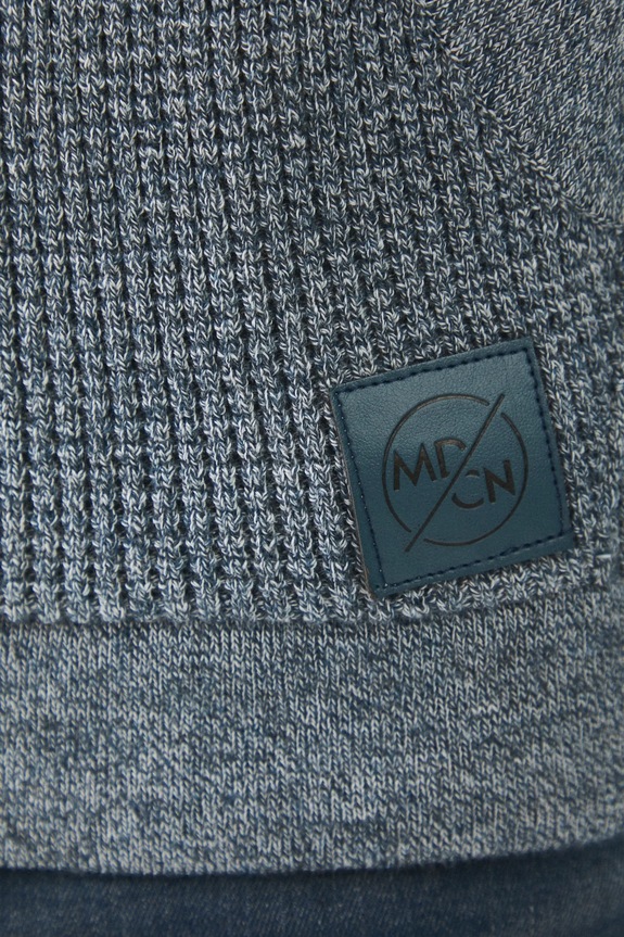 Sweter męski z kapturem melanżowy kolor niebieski RS25.SWM203 niebieski