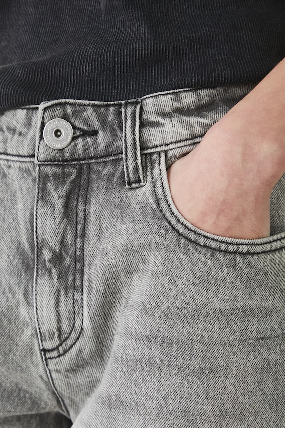 Szorty jeansowe bawełniane damskie kolor szary szary RS25-SZD081