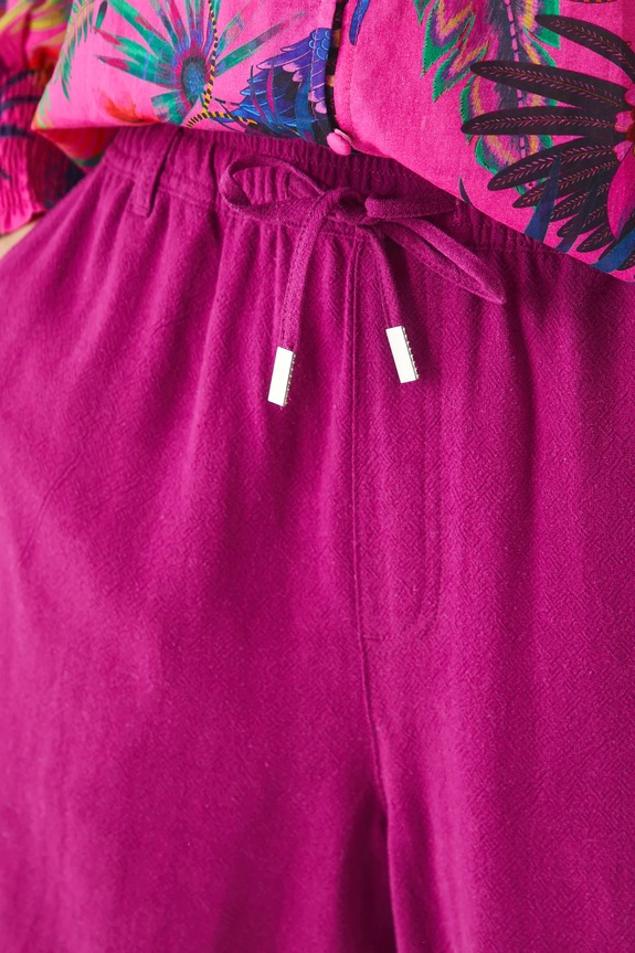 Medicine pantaloncini in lino misto rosa RS25-SZDA00