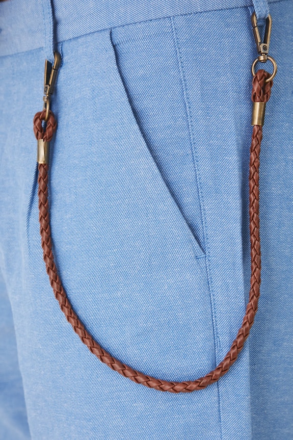 Σορτς από λινό Medicine μπλε RS25-SZM072