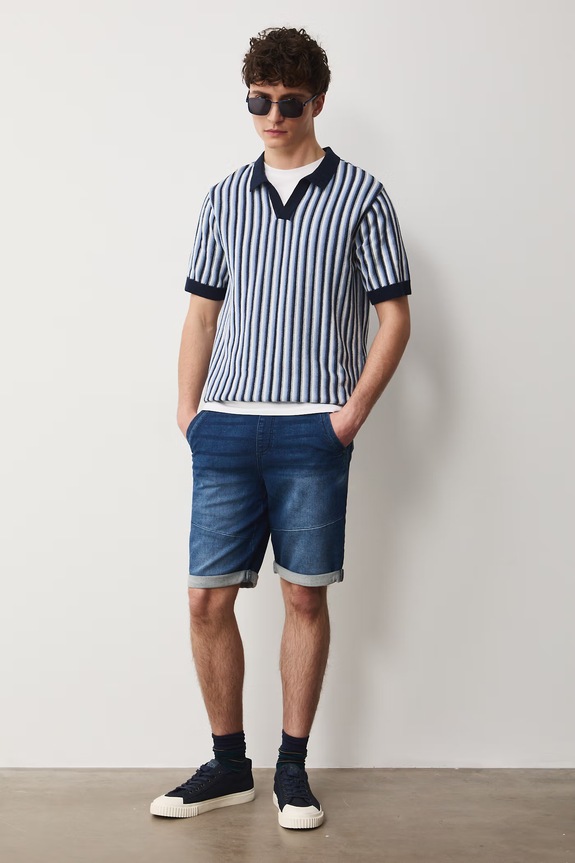 Σορτς Medicine με ελαστάν μπλε RS25-SZM078