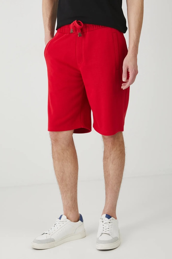 Šortky pánske hladké červená farba RS25-SZM080 červená RS25