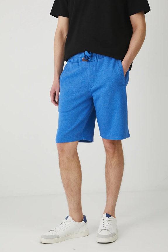 Szorty męskie melanżowe kolor niebieski dzianina niebieski RS25-SZM080